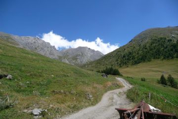 Immagine strada e prati verdi della Valle